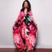 Handwoven Black & Red Floral Beach Cover Up – Lightweight Sun Protection Long Robe, Bikini Wrap, Swimwear Dress_ecoleips.com