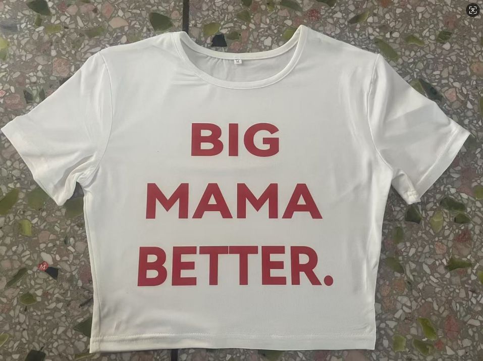 Women's Clothing New Arrivals Cross Border Navel T Shirt With Print Short Sleeves_ecoleips.com