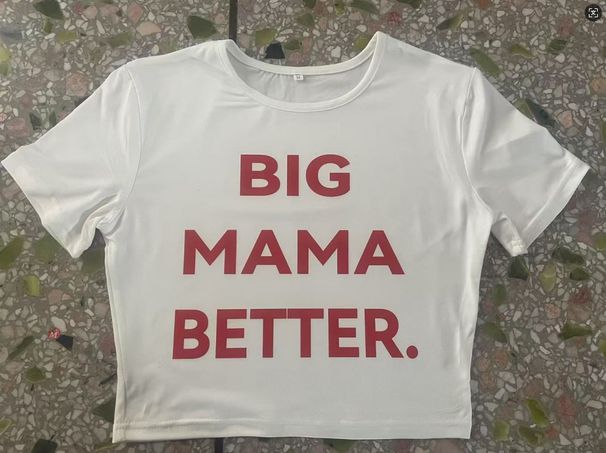 Women's Clothing New Arrivals Cross Border Navel T Shirt With Print Short Sleeves_ecoleips.com
