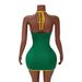 New Women's Sexy Fashionable European American Style Suspender Dress Thin Strap Halter Neck Bustier Hollowed out Bodycon Skirt_ecoleips.com