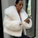 Luxury Faux Fox Fur Jacket Women’s Winter Coat – Soft & Plush, Streetwear Chic, Pockets, Oversized Fit, Eco-Friendly Faux Fur (Cream White)_ecoleips.com
