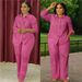 Spring Women's Clothing Patch Pocket Pant Set High Waisted Straight Leg With Long Sleeved Collared Shirt American Style_ecoleips.com