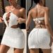 Women's Clothing Strapless Halter Neck Beach Dress Beaded Cutout Sexy Vacation Vibe Backpack Style Hip Revealing Knitted Swimsuit Cover Up_ecoleips.com