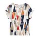 Women's Clothing Ice Silk Fabric New Large Size Women's Summer T Shirt Loose Slim Middle Aged Mother's Dress Printed Temperament Tops For Women_ecoleips.com