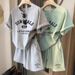 Women's Fashionable Casual Letter Print Two Piece Set Loose Fit Summer 2025 Short Sleeved Shirt And Shorts plus Size_ecoleips.com