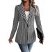 2025 Spri And Autumn New Houndstooth Elegant Fashion Slim Fit Lapel Sile-Breasted Small Blazer For Workplace_ecoleips.com