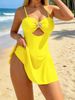 Shencai European American Starfish Design One Piece Slim Fit Bikini Women's Sexy Wire-Free Swimsuit with Chest Pad for Vacation_ecoleips.com