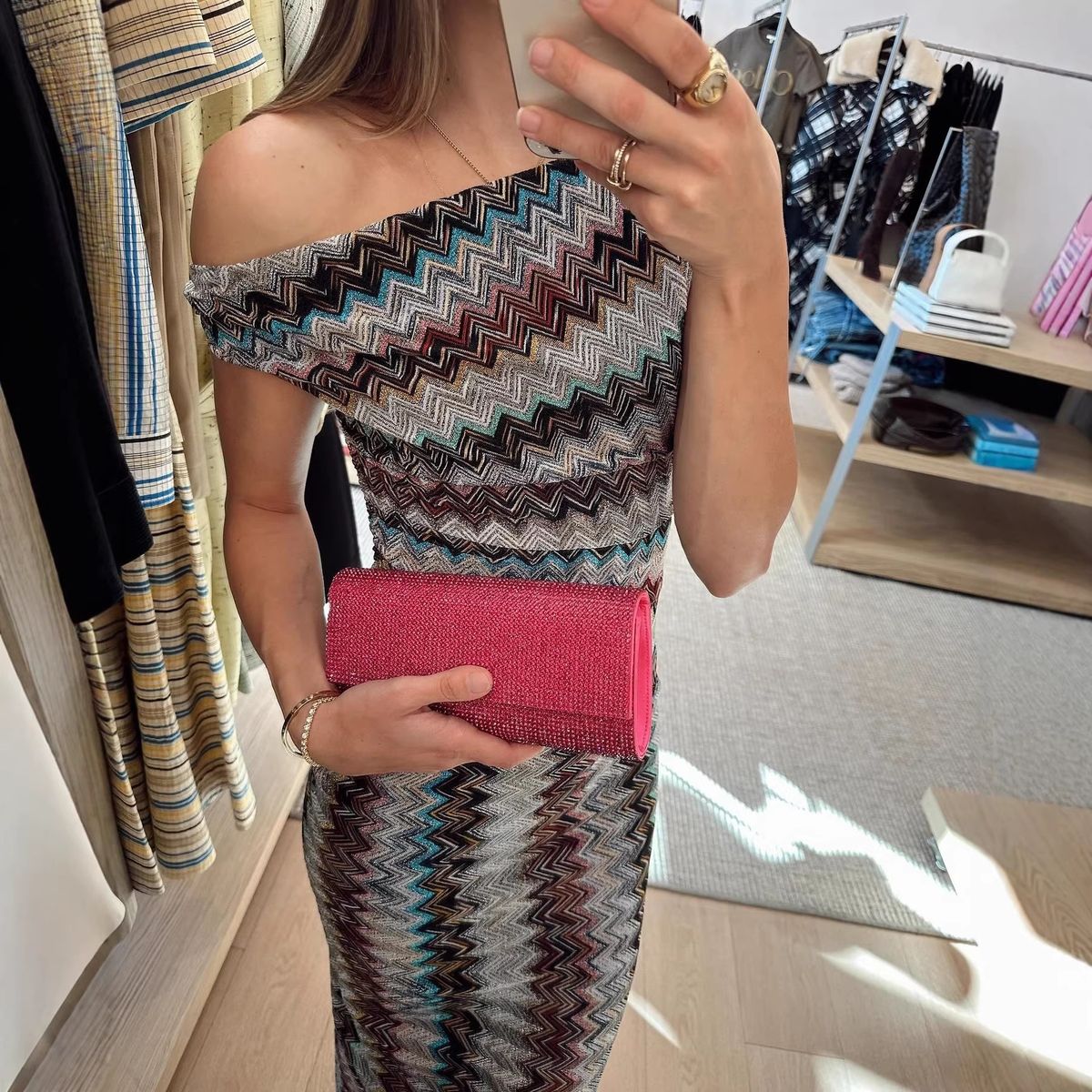 Women's Off-Shoulder Knitted Print Dress Casual Vacation Party Wear Spring/Summer New Style_ecoleips.com