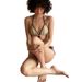 Sexy Cross Border Bikini Swimsuit Three-Point Striped Halter Neck Low Waisted for Women Perfect for Island Vacations_ecoleips.com