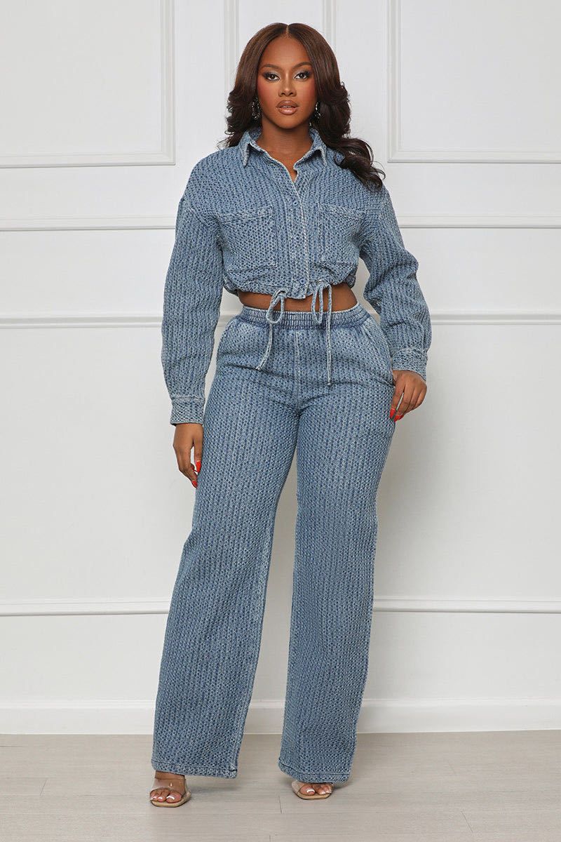 Women's Fashion 2026 New Long-sleeved Trousers Denim Women's Two-piece Set_ecoleips.com