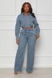 Women's Fashion 2026 New Long-sleeved Trousers Denim Women's Two-piece Set_ecoleips.com