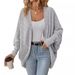 K New Women's Fashion Batwing Cardigan Loose Knitted Coat;_ecoleips.com