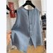 Women's Clothing Stylish Sleeveless Cotton Linen Vest Shirt Top For Curvy Women Round Neck Loose Fit Spring Summer Plus Size_ecoleips.com