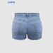 Plus Size Distressed Denim Shorts For Women - High Stretch Ripped Casual Hot Pants With Hollow-Out Design (Light Blue, 0XL-3XL)_ecoleips.com