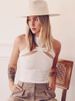 Girls New Asymmetrical Hollow Solid Color Knitted Round Neck Short-sleeved Summer Sexy Vest On The Chest_ecoleips.com