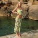 Women's Printed Bikini 4-Piece Swimsuit Set Sexy Vacation Style Polyester Regular Fit Summer Swimwear_ecoleips.com