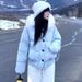 girl Korean Style Fur Collar Hooded Parka Cotton Winter New Fashionable Loose Fit Versatile Puffer Jacket For Petite Women_ecoleips.com