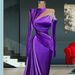 Women's Clothing Purple Flannel Long Sleeved Slim Dress New Annual Meeting Evening Dress Temperament Waist Fishtail Dress_ecoleips.com
