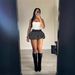 Retro Polka Dot Bubble Hem Skirt – High Waist Flared Mini Skirt With Elastic Waist (White/Red/Black, S-Xl, Y2k Aesthetic)_ecoleips.com