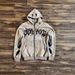 Unisex Loose Fit Zipper Hoodie Y2K American Spring Hip Hop Street Style Letter 3D Print Sweatshirt_ecoleips.com