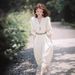 Women's 2024 New Summer Ethnic Bohemian Long French Hollow V-neck White Dress_ecoleips.com