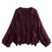 Women's Clothing Summer New Fashion Lapel Ruffles Loose Bow Long-sleeved Shirt Tops_ecoleips.com