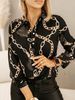 Baroque Print Blouse – Long Sleeve Button-Down Shirt With Digital Floral & Chain Motifs (S-2XL, Polyester, Relaxed Fit For Office & Casual)_ecoleips.com