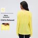 Women's Yoga Wear, Spring/Summer, Loose Fitting, Slimming, Long Sleeved Sports Cover Up, Lightweight, Quick Drying Fitness T Shirt Top D26101_ecoleips.com