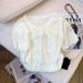 Women's Clothing Women's Ice Silk T Sleeve Top Round Neck Hollowed Out Design Knit Short Summer Autumn For Formal & Casual For Women_ecoleips.com