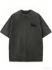 Women's Retro Casual Tee, Mineral Washed Oversized Fashion Essential_ecoleips.com