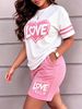Women's Spring/Summer Short-Sleeved Two Piece Set Fashion Trendy Casual Spot Goods_ecoleips.com