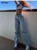 High Waisted Ripped Slim Fit Women's Denim Jeans Clothing for Women_ecoleips.com