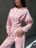 Wind Autumn Winter Women's Solid Color Waist Hoodie Sweatshirt Sports Casual Pants Two-Piece Set For Women_ecoleips.com