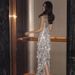 Women's Clothing Silver Tassel Sequined Bride Toast Dress Temperament Banquet High End V Neck Fishtail Evening Dress_ecoleips.com