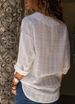 Early Autumn New Women's Casual Shirt V-neck Long Sleeve Solid Color Top_ecoleips.com