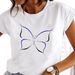 European And American Cross-border Foreign Trade Wholesale Women's Floral Butterfly Round-neck Plus-size Short-sleeve_ecoleips.com