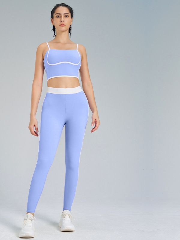 Women's Clothing Sports Yoga Suit Two Piece Nude Double Sided Brushed Outdoor Running Fitness Sling Yoga Clothes_ecoleips.com