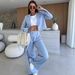 Women's Clothing Women's Striped Splicing Suit Jacket Straight Pants Set Thin Suit Pants Two Piece Set_ecoleips.com