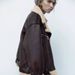 Men's & Women's Winter Faux Leather Shearling Jacket, Oversized Zip-Up Biker Coat With Plush Lining, Streetwear Outerwear For Casual & Urban Style_ecoleips.com