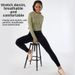 High-Waisted Straight Leg Slim Yoga Jeans For Women Stretchy Double Pocket Fitness Pants Hip Lifting Slimming_ecoleips.com