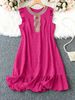 Plus-size Casual Applique Dress_ecoleips.com