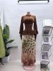 Women's Clothing Printed Two Piece Set Plus Size Loose Fashion New Pleated Skirt_ecoleips.com