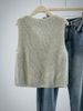 Women Soft Skin-Friendly Breathable Hollow Knit Vest V Neck Button Front Sleeveless Oversized Loose Knit Cardigan Tank_ecoleips.com