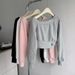 European And American Style Off-shoulder Sweatshirt Autumn Thin Version, Korean-style Loose Short For Petite Women,_ecoleips.com