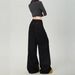 Black Gold Spring/Summer Straight-Leg Jeans For Women 2025 Autumn New High-Waisted Loose Wide-Leg Pants_ecoleips.com