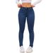 K Fashionable European And American Style New Tight Elastic Cropped Jeans_ecoleips.com