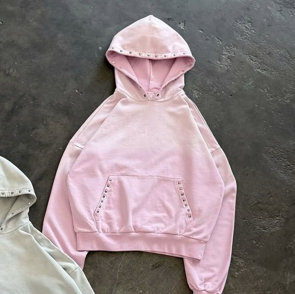 Unisex 3D Print Hoodie Streetwear Pullover – Oversized Comfort With Edgy Design | Soft Polyester | Gender Neutral Fashion (Pink/White, S-XL)_ecoleips.com