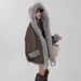 girl 2025 Winter New Style Raccoon Collar Rabbit Reversible Fur Parka Mid-Length Women's Coat_ecoleips.com