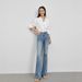 Women's Autumn High-End High-Quality Design High-Waisted Slim-Fit Comfortable Simple Flared Jeans_ecoleips.com