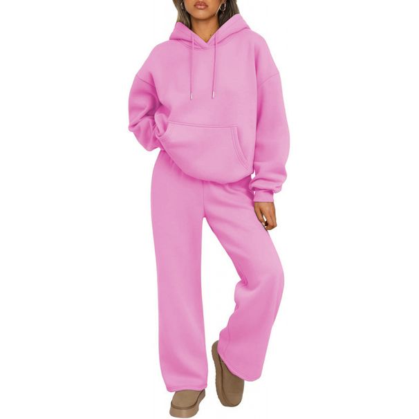 Oversized Fleece Hoodie & Wide-Leg Jogger Set – Y2K Streetwear Loungewear (Black/White/Beige, S-XXXL)_ecoleips.com